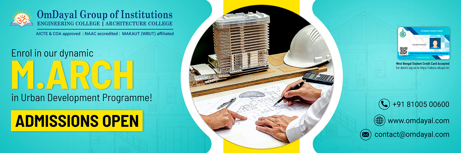 Admissions Open M.ARCH